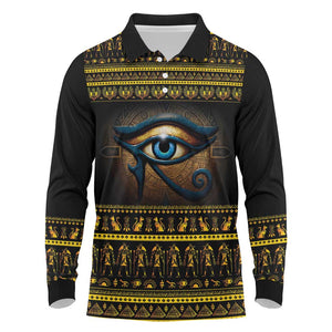 Ancient Egypt Eye Of Ra Long Sleeve Polo Shirt Sun To The Egyptians