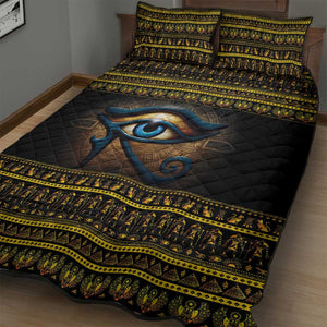 Ancient Egypt Eye Of Ra Quilt Bed Set Sun To The Egyptians