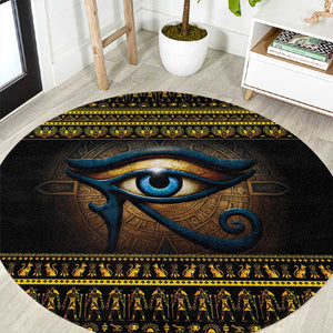 Ancient Egypt Eye Of Ra Round Carpet Sun To The Egyptians