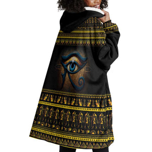 Ancient Egypt Eye Of Ra Wearable Blanket Hoodie Sun To The Egyptians