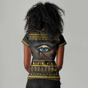 Ancient Egypt Eye Of Ra Women V-Neck T-Shirt Sun To The Egyptians