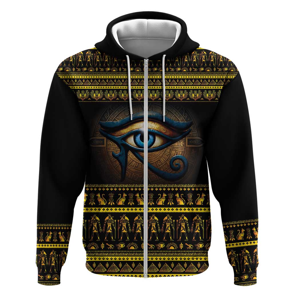Ancient Egypt Eye Of Ra Zip Hoodie Sun To The Egyptians