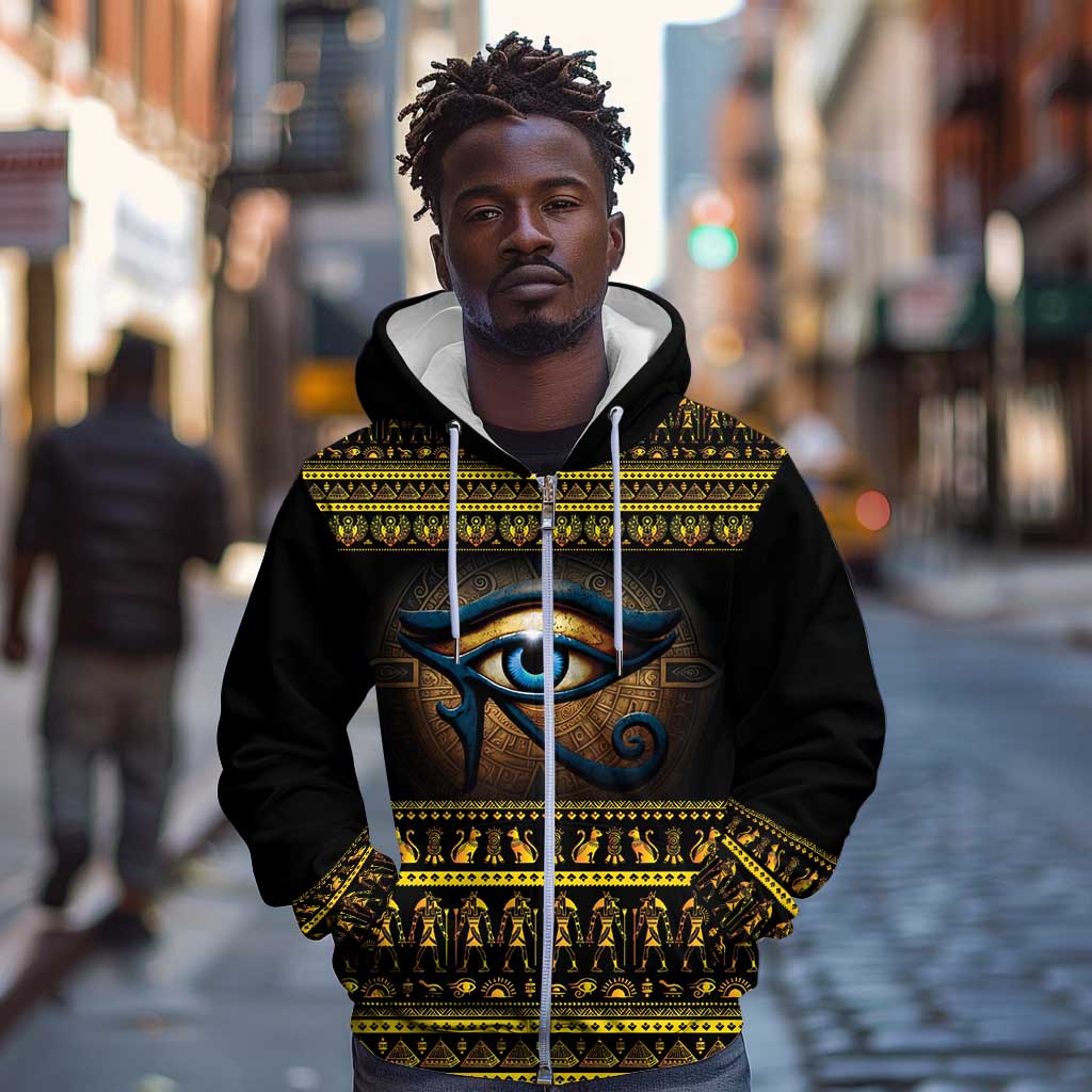 Ancient Egypt Eye Of Ra Zip Hoodie Sun To The Egyptians