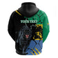 Personalized Gabon Black Panther Hoodie Gabonese Map Grunge Style