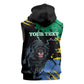Personalized Gabon Black Panther Sleeveless Hoodie Gabonese Map Grunge Style - African Pride