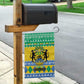 Afro Gabon Christmas Garden Flag Joyeux Noel Coat Of Arms - African Pattern