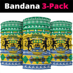 Afro Gabon Christmas Neck Gaiter Joyeux Noel Coat Of Arms - African Pattern LT14
