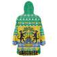 Afro Gabon Christmas Wearable Blanket Hoodie Joyeux Noel Coat Of Arms - African Pattern