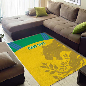 Personalized Gabon Football Area Rug Allez Les Pantheres