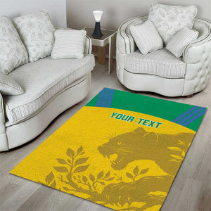 Personalized Gabon Football Area Rug Allez Les Pantheres