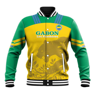 Personalized Gabon Football Baseball Jacket Allez Les Pantheres