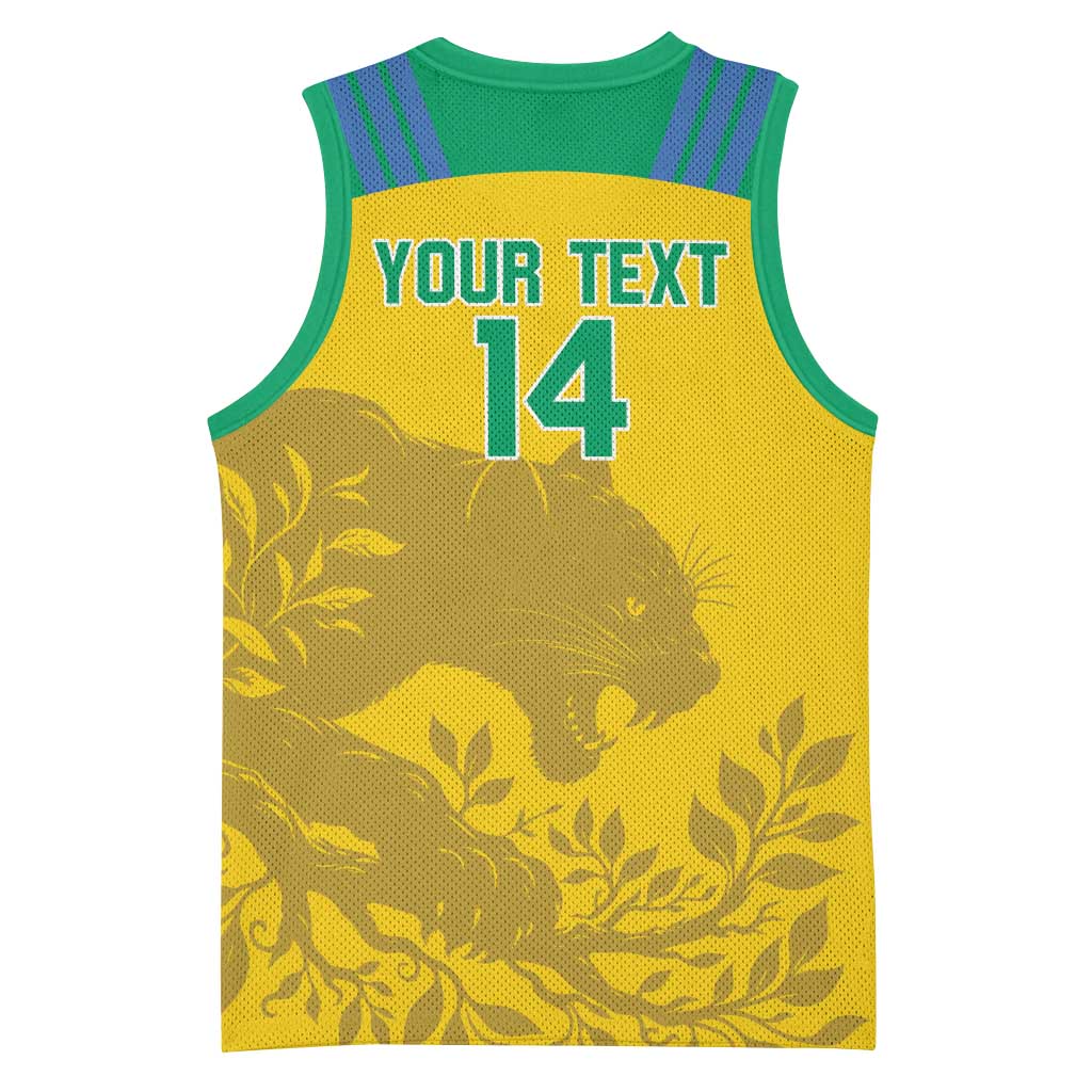 Personalized Gabon Football Basketball Jersey Allez Les Pantheres LT14