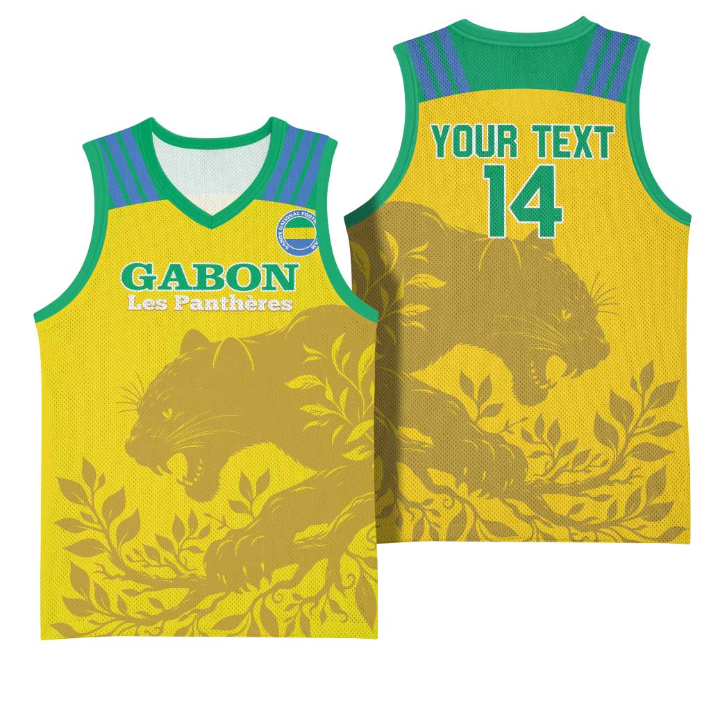 Personalized Gabon Football Basketball Jersey Allez Les Pantheres LT14