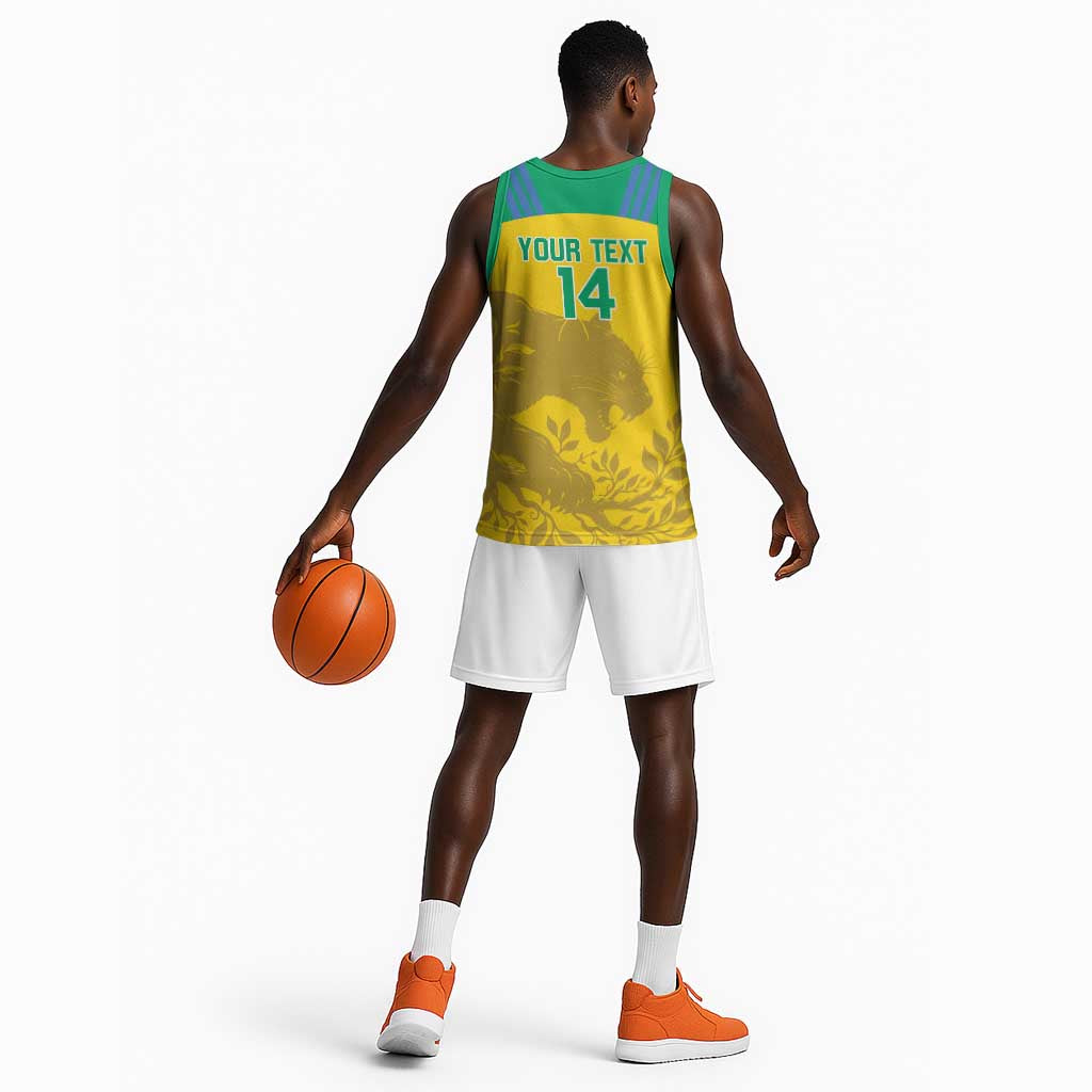 Personalized Gabon Football Basketball Jersey Allez Les Pantheres LT14