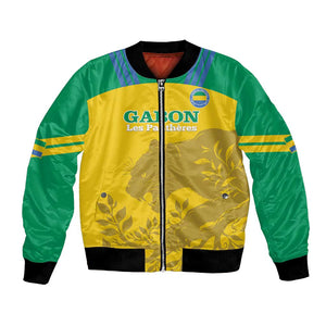 Personalized Gabon Football Bomber Jacket Allez Les Pantheres