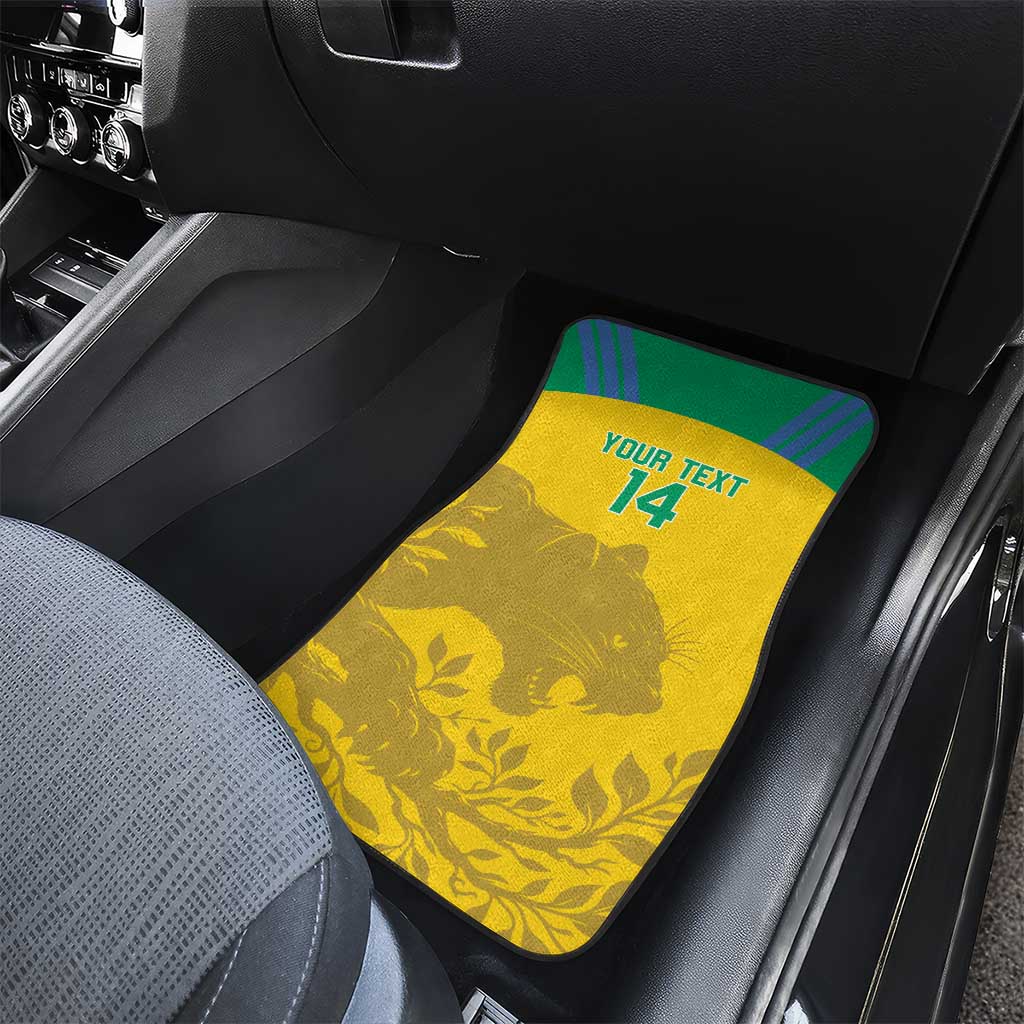 Personalized Gabon Football Car Mats Allez Les Pantheres