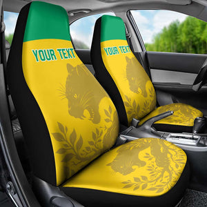 Personalized Gabon Football Car Seat Cover Allez Les Pantheres