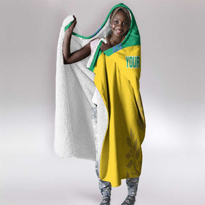 Personalized Gabon Football Hooded Blanket Allez Les Pantheres