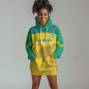 Personalized Gabon Football Hoodie Dress Allez Les Pantheres