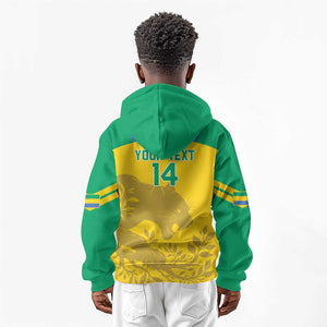 Personalized Gabon Football Kid Hoodie Allez Les Pantheres