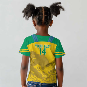 Personalized Gabon Football Kid T shirt Allez Les Pantheres