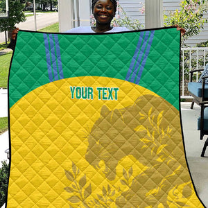 Personalized Gabon Football Quilt Allez Les Pantheres