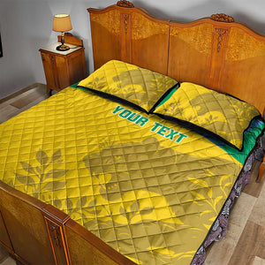 Personalized Gabon Football Quilt Bed Set Allez Les Pantheres