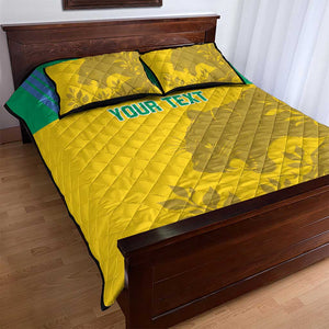 Personalized Gabon Football Quilt Bed Set Allez Les Pantheres