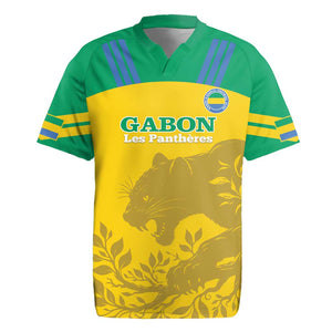 Personalized Gabon Football Rugby Jersey Allez Les Pantheres