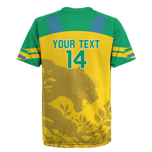 Personalized Gabon Football Rugby Jersey Allez Les Pantheres