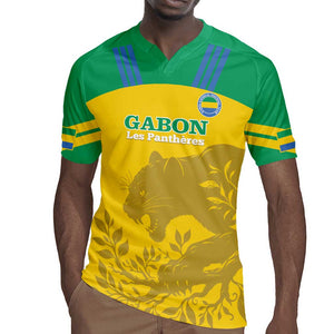 Personalized Gabon Football Rugby Jersey Allez Les Pantheres