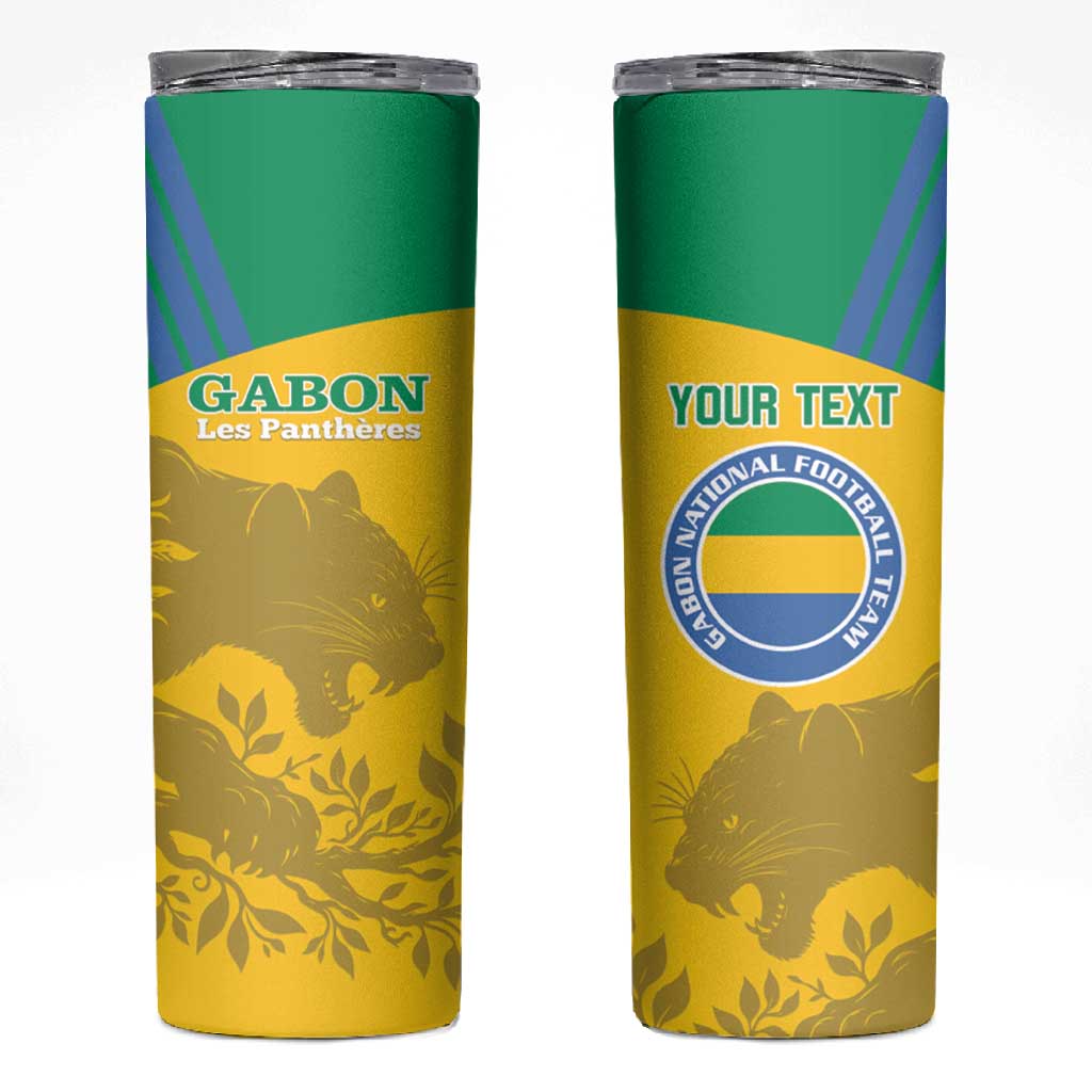 Personalized Gabon Football Skinny Tumbler Allez Les Pantheres