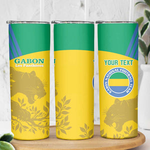 Personalized Gabon Football Skinny Tumbler Allez Les Pantheres