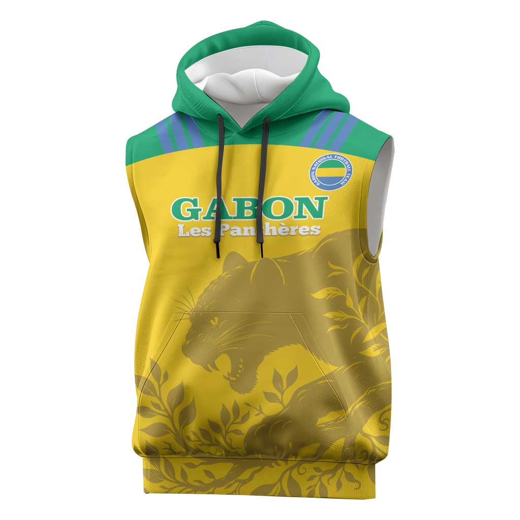 Personalized Gabon Football Sleeveless Hoodie Allez Les Pantheres - African Pride