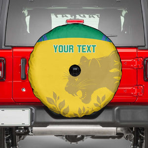 Personalized Gabon Football Spare Tire Cover Allez Les Pantheres