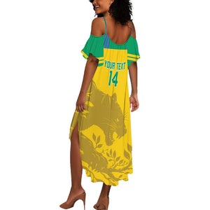 Personalized Gabon Football Summer Maxi Dress Allez Les Pantheres