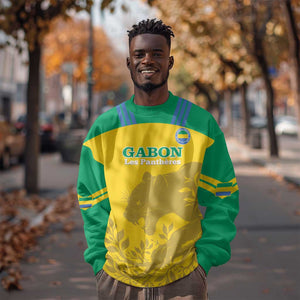 Personalized Gabon Football Sweatshirt Allez Les Pantheres