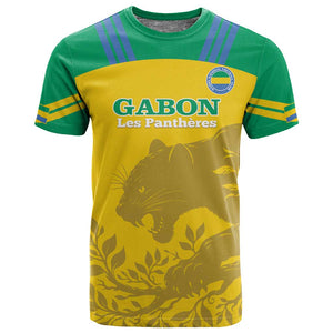 Personalized Gabon Football T shirt Allez Les Pantheres