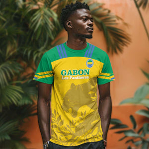 Personalized Gabon Football T shirt Allez Les Pantheres