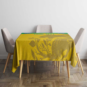 Personalized Gabon Football Tablecloth Allez Les Pantheres