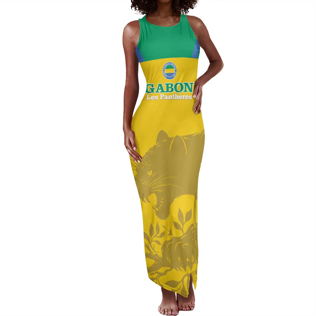 Personalized Gabon Football Tank Maxi Dress Allez Les Pantheres