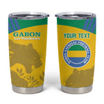 Personalized Gabon Football Tumbler Cup Allez Les Pantheres