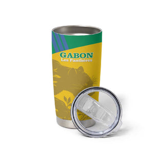 Personalized Gabon Football Tumbler Cup Allez Les Pantheres