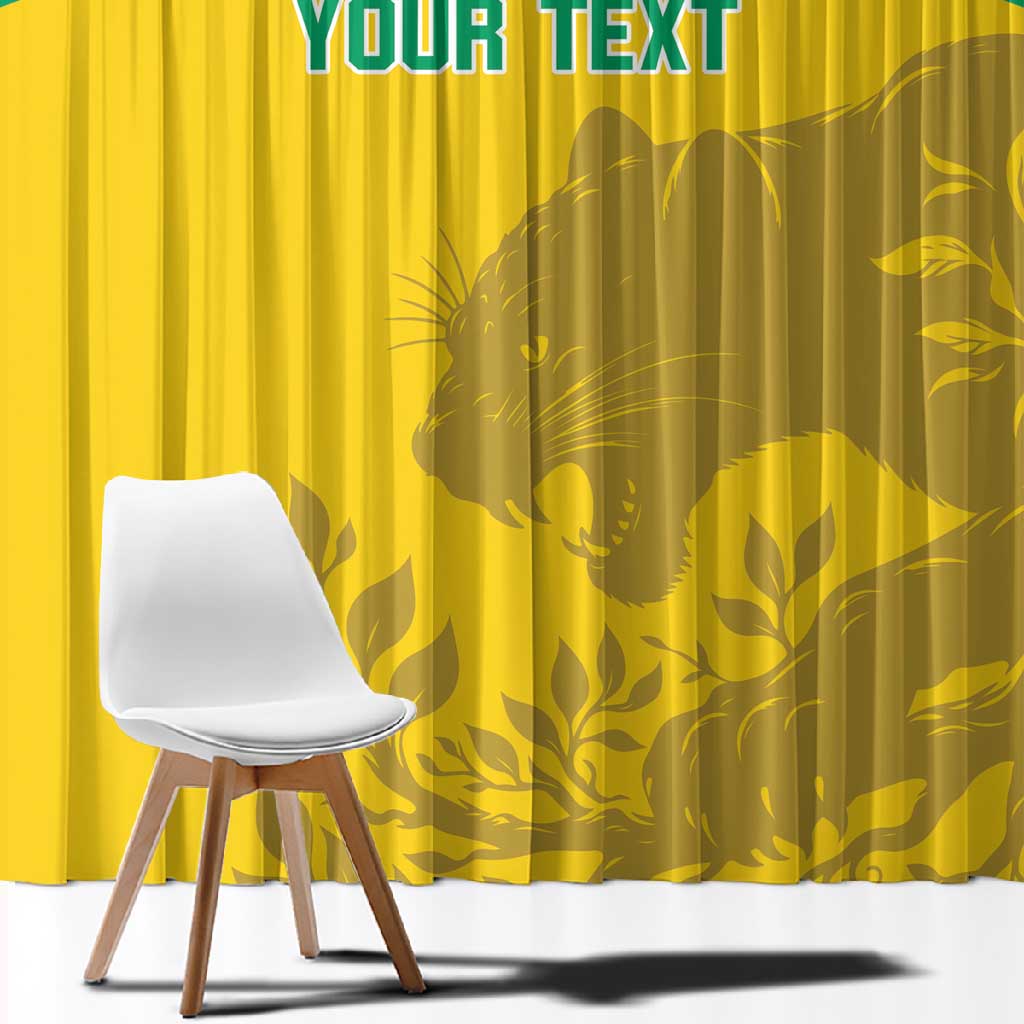 Personalized Gabon Football Window Curtain Allez Les Pantheres