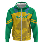 Personalized Gabon Football Zip Hoodie Allez Les Pantheres