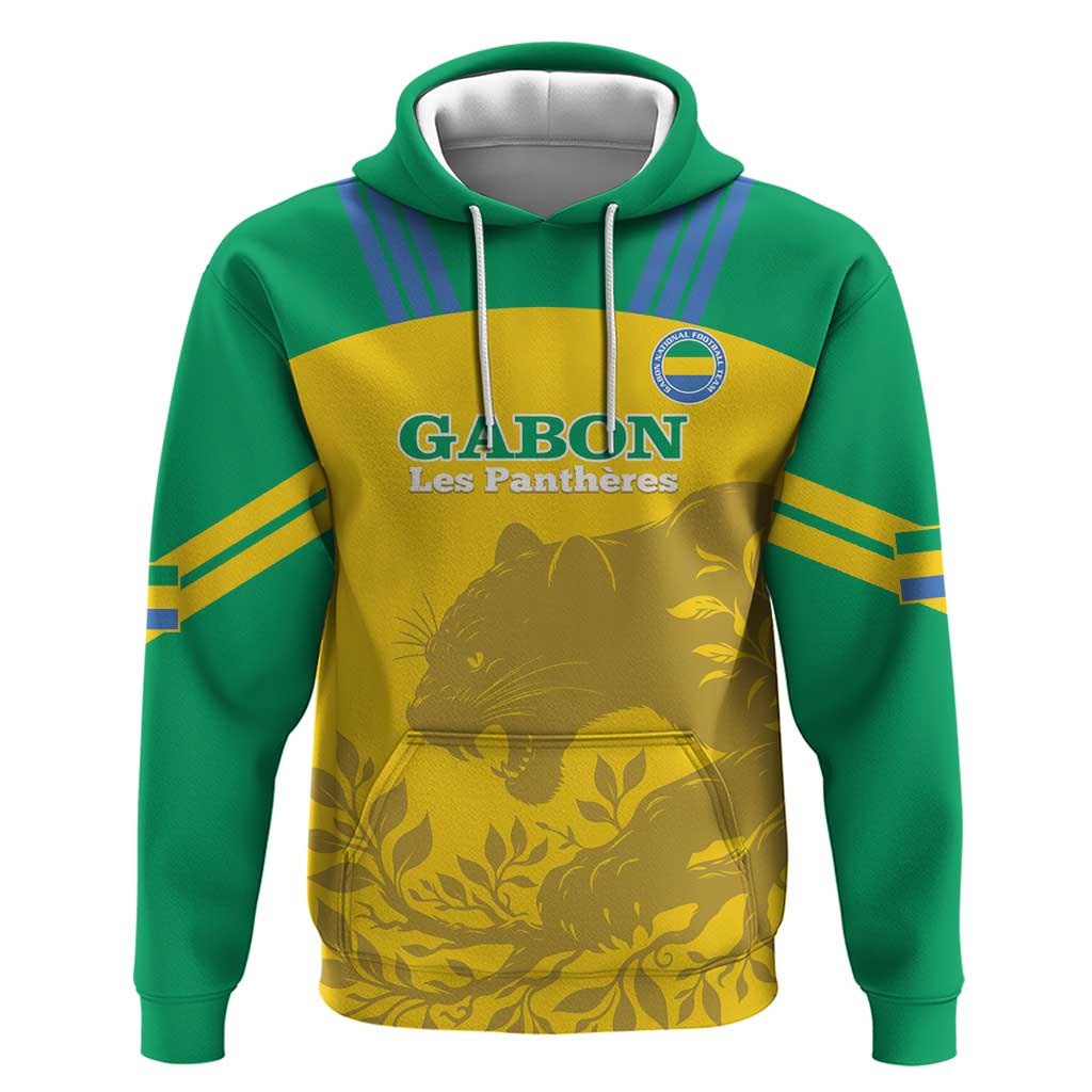 Personalized Gabon Football Zip Hoodie Allez Les Pantheres