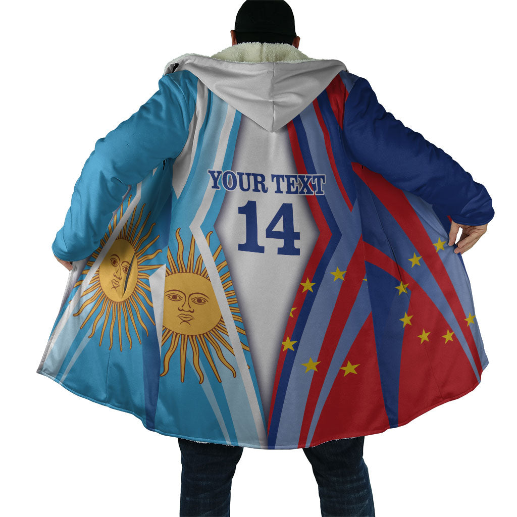 Custom Argentina and Cabo Verde Football 2026 Cloak La Albiceleste Tubaroes Azuis Together