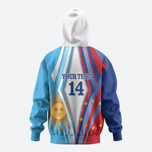 Custom Argentina and Cabo Verde Football 2026 Hoodie La Albiceleste Tubaroes Azuis Together
