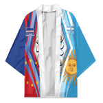 Custom Argentina and Cabo Verde Football 2026 Kimono La Albiceleste Tubaroes Azuis Together