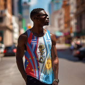 Custom Argentina and Cabo Verde Football 2026 Men Tank Top La Albiceleste Tubaroes Azuis Together